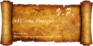 Váray Pamina névjegykártya